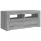 Preview: TV-Schrank mit LED-Leuchten Grau Sonoma 90x35x40 cm