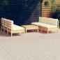 Preview: ARDEBO.de - 7-tlg. Garten-Lounge-Set mit Creme Kissen Kiefernholz