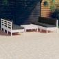 Preview: ARDEBO.de - 7-tlg. Garten-Lounge-Set mit Anthrazit Kissen Kiefernholz