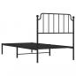 Preview: Bettgestell mit Kopfteil Metall Schwarz 90x190 cm