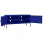 Preview: TV-Schrank Marineblau 105x35x50 cm Stahl    