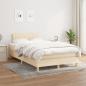 Preview: ARDEBO.de - Boxspringbett mit Matratze Creme 120x200 cm Stoff