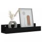 Preview: Wandregale 2 Stk. Schwarz 50x12x9 cm Massivholz Kiefer