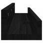 Preview: Wandregale 2 Stk. Schwarz 80x12x9 cm Massivholz Kiefer