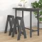 Preview: ARDEBO.de - Hocker 2 Stk. Grau 40x40x75 cm Massivholz Kiefer