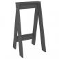 Preview: Hocker 2 Stk. Grau 40x40x75 cm Massivholz Kiefer