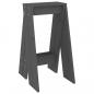 Preview: Hocker 2 Stk. Grau 40x40x75 cm Massivholz Kiefer