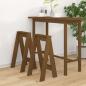 Preview: ARDEBO.de - Hocker 2 Stk. Honigbraun 40x40x75 cm Massivholz Kiefer