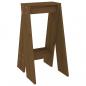 Preview: Hocker 2 Stk. Honigbraun 40x40x75 cm Massivholz Kiefer