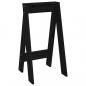 Preview: Hocker 2 Stk. Schwarz 40x40x75 cm Massivholz Kiefer