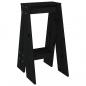 Preview: Hocker 2 Stk. Schwarz 40x40x75 cm Massivholz Kiefer