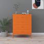 Preview: ARDEBO.de - Kommode Orange 80x35x101,5 cm Stahl  