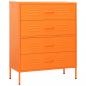 Preview: Kommode Orange 80x35x101,5 cm Stahl  