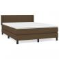 Preview: Boxspringbett mit Matratze Dunkelbraun 140x190 cm Stoff