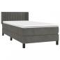 Preview: Boxspringbett mit Matratze Dunkelgrau 90x200 cm Samt