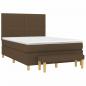 Preview: Boxspringbett mit Matratze Dunkelbraun 140x200 cm Stoff