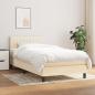 Preview: ARDEBO.de - Boxspringbett mit Matratze Creme 90x200 cm Stoff