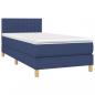 Preview: Boxspringbett mit Matratze Blau 90x200 cm Stoff