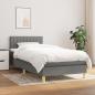 Preview: ARDEBO.de - Boxspringbett mit Matratze Dunkelgrau 80x200 cm Stoff