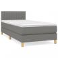 Preview: Boxspringbett mit Matratze Dunkelgrau 80x200 cm Stoff