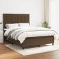 Preview: ARDEBO.de - Boxspringbett mit Matratze Dunkelbraun 140x200 cm Stoff