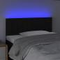 Preview: LED Kopfteil Schwarz 80x5x78/88 cm Stoff