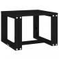 Preview: Garten-Beistelltisch Schwarz 40x38x28,5 cm Massivholz Kiefer