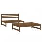 Preview: 2-tlg. Garten-Lounge-Set Honigbraun Massivholz Kiefer