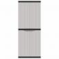 Preview: Gartenschrank Grau und Schwarz 65x37x165 cm PP