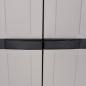 Preview: Gartenschrank Grau und Schwarz 65x37x165 cm PP