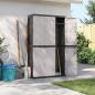 Preview: ARDEBO.de - Gartenschrank Grau und Schwarz 97x37x165 cm PP