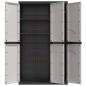 Preview: Gartenschrank Grau und Schwarz 97x37x165 cm PP