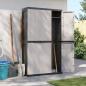 Preview: Gartenschrank Grau und Schwarz 97x37x165 cm PP