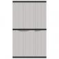 Preview: Gartenschrank Grau und Schwarz 97x37x165 cm PP