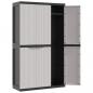 Preview: Gartenschrank Grau und Schwarz 97x37x165 cm PP