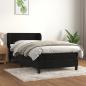 Preview: ARDEBO.de - Boxspringbett mit Matratze Schwarz 90x200 cm Samt