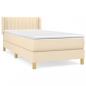 Preview: Boxspringbett mit Matratze Creme 90x200 cm Stoff