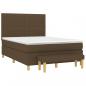 Preview: Boxspringbett mit Matratze Dunkelbraun 140x190 cm Stoff