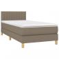 Preview: Boxspringbett mit Matratze Taupe 90x200 cm Stoff