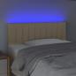 Preview: LED Kopfteil Creme 90x5x78/88 cm Stoff