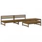 Preview: 4-tlg. Garten-Lounge-Set Honigbraun Massivholz Kiefer