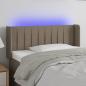 Preview: ARDEBO.de - LED Kopfteil Taupe 93x16x78/88 cm Stoff