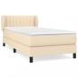 Preview: Boxspringbett mit Matratze Creme 90x200 cm Stoff