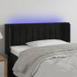 Preview: ARDEBO.de - LED Kopfteil Schwarz 93x16x78/88 cm Samt