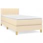 Preview: Boxspringbett mit Matratze Creme 90x200 cm Stoff