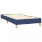 Preview: Boxspringbett mit Matratze Blau 100x200 cm Stoff