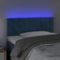 Preview: LED Kopfteil Dunkelblau 90x5x78/88 cm Samt