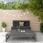 Preview: ARDEBO.de - 2-tlg. Garten-Lounge-Set Grau Massivholz Kiefer