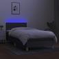 Preview: Boxspringbett mit Matratze & LED Dunkelgrau 90x190 cm Stoff