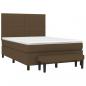 Preview: Boxspringbett mit Matratze Dunkelbraun 140x200 cm Stoff